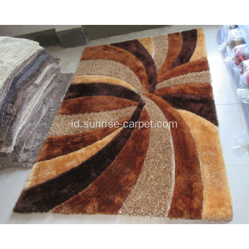 Sutra &amp; Maladori Shaggy dengan Desain Denda Karpet